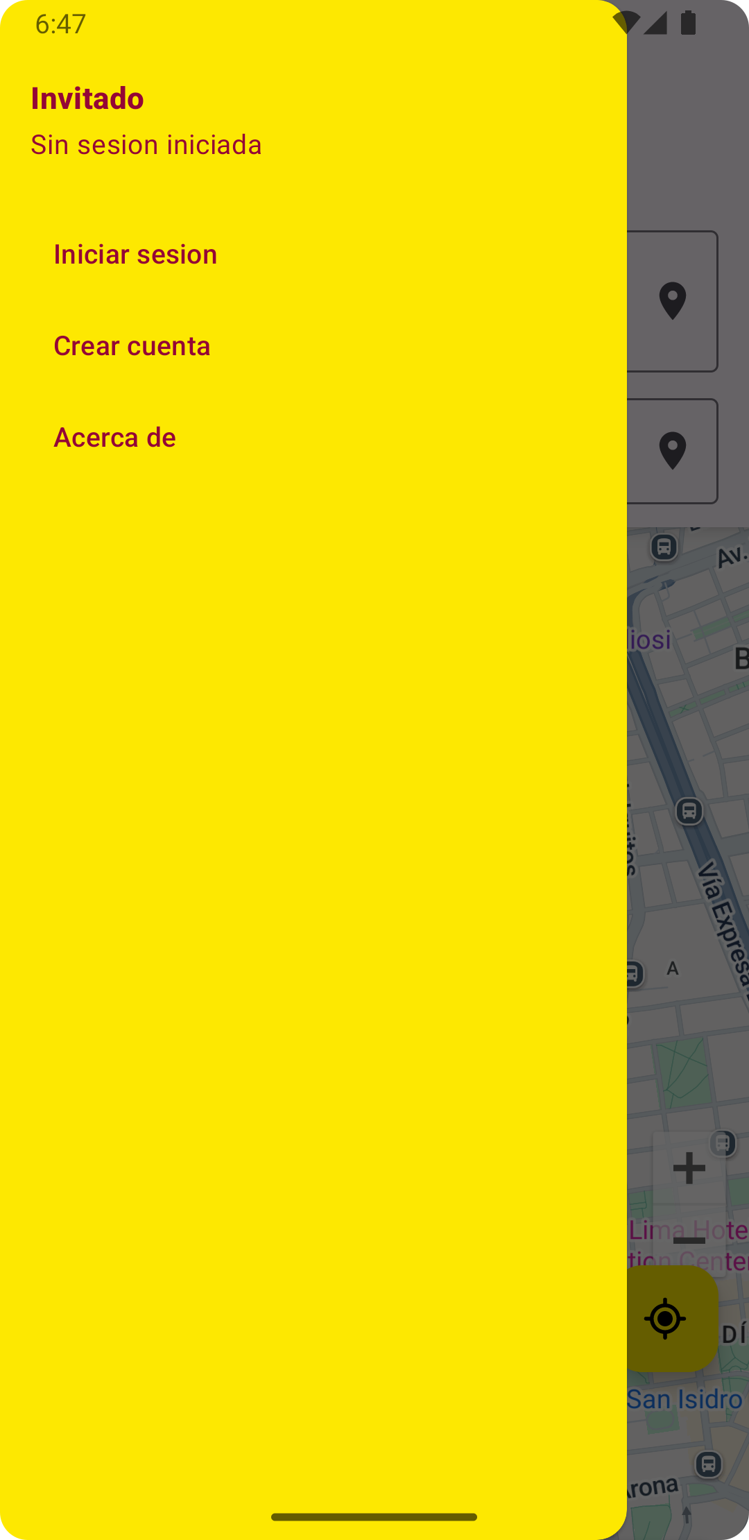 Captura de pantalla 1 de la aplicacion Ruta Bus Tacna